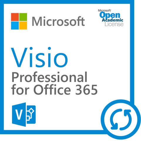 (Renewal) Microsoft Visio Professional 365 - Open Academic Faculty | techsupplyshop.com.